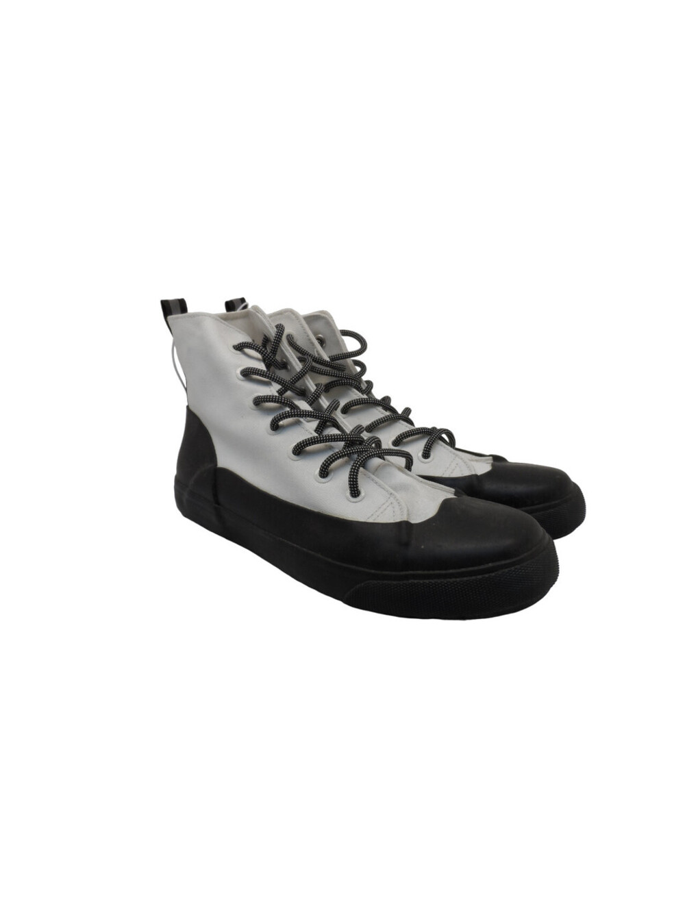 Hunter Kid's Target Dipped Canvas High-Top Sneakers White/Black Size 4Y
